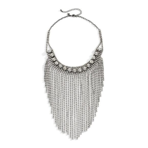 Rebecca Minkoff Jewelry - Rebecca Minkoff Cascading Crystal Fringe Statement Necklace $98 Tags #RM259